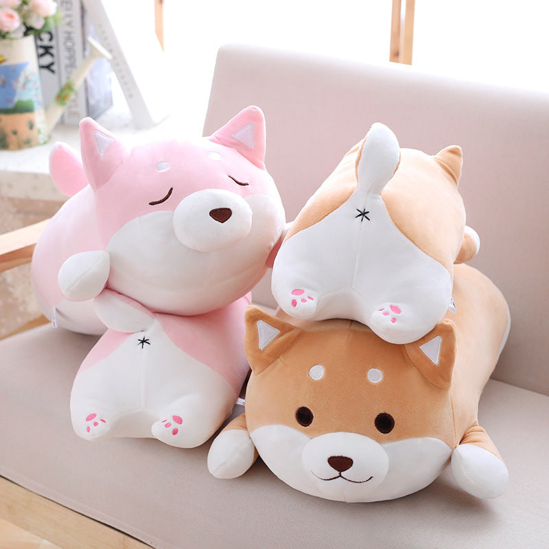 NEST N KIDS Cute Fat Shiba Inu Dog Plush Toy Stuffed Soft Kawaii Animal Cartoon Pillow Lovely Gift For Kids Baby Children Gifts