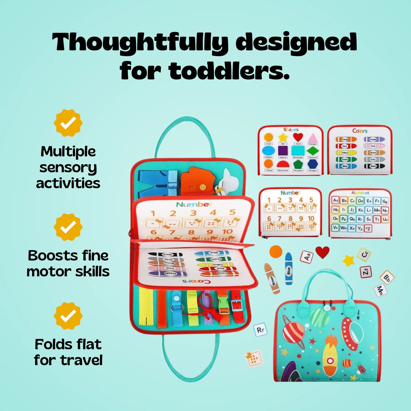 NESTNKIDS™ Montessori Busy Board